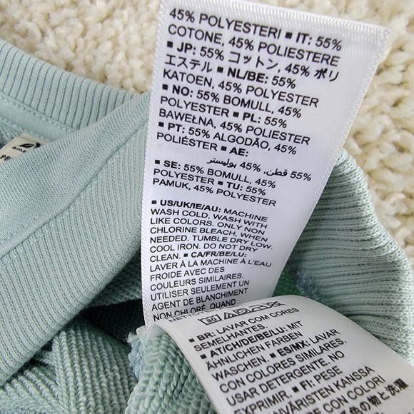 Amazon Unisex Baby Crewneck Sweatshirt Light Blue Preemie - Picture 12 of 15